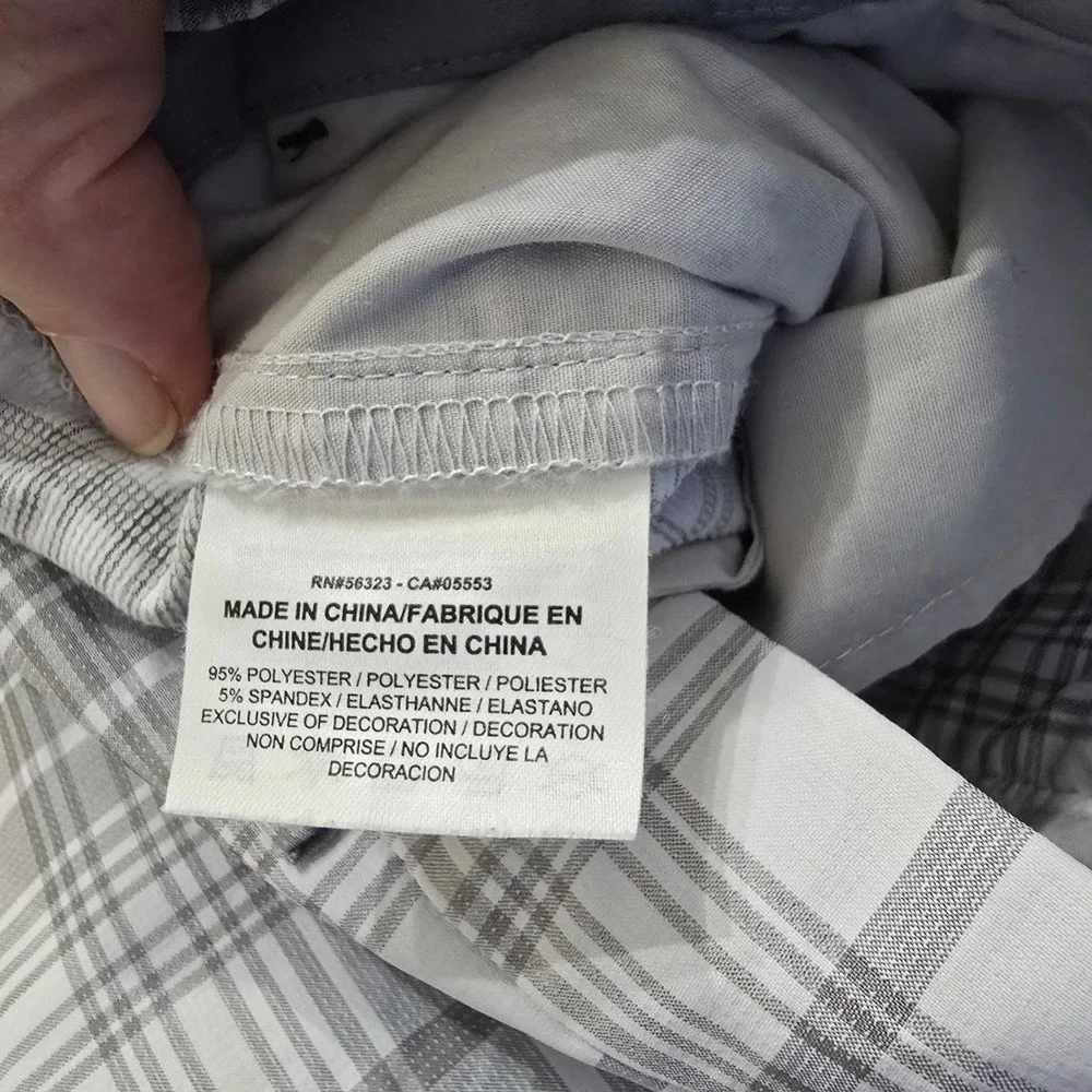 Nike Golf Tour Performance Dri-FIT Plaid Shorts Mens 36 Gray White‎ Checkered
